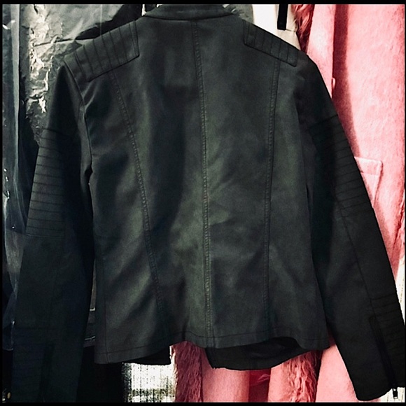 Faux Leather Motorcycle Jacket - Picture 4 of 4